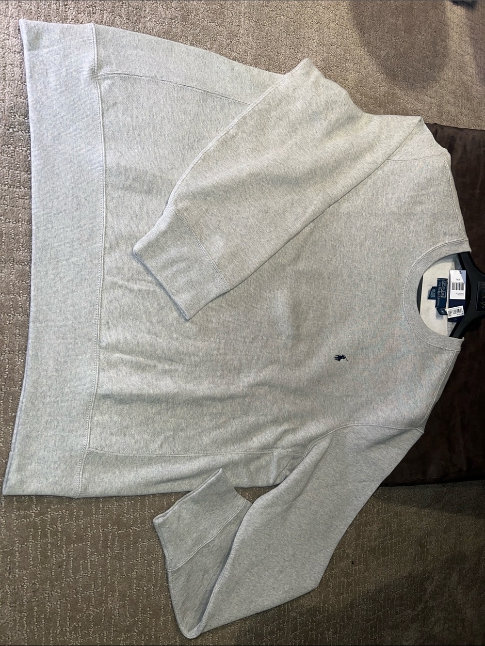 Cool 😎 Polo by Ralph Lauren Gray Crewneck Sweatshirt for good luck 🍀